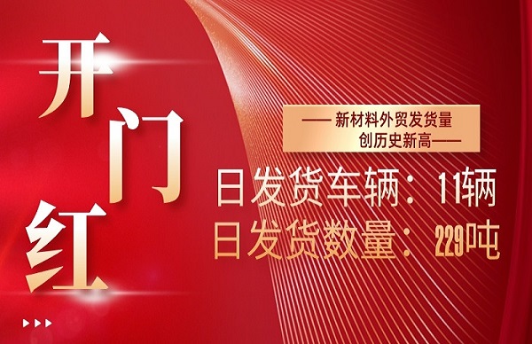 起步即是沖刺！新材料公司外貿(mào)單日發(fā)貨量創(chuàng)歷史新高